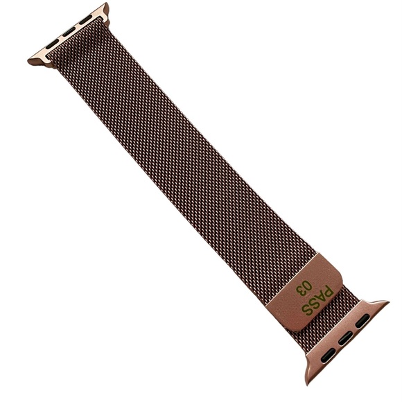 NEW ROSE Gold Pink Stainless Steel Milanese Loop Band Apple Watch 42/44/45/49mm - Picture 2 of 7